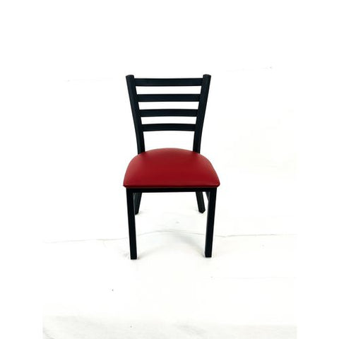 White Horse Series Side Chairs, Supports Up To 300 Lb, 18" Seat Height, Burgundy Seat, Black Back, Black Base
