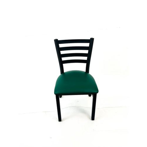 White Horse Series Side Chairs, Supports Up To 300 Lb,18" Seat Height, Green Seat, Black Back, Black Base