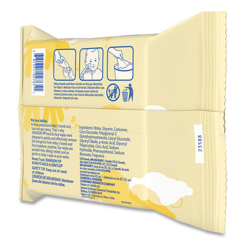 Hand And Body Wipes, Travel Pack, 1-ply, Nonwoven Fiber, 7.3 X 7.5, Unscented, White, 25 Wipes/pack