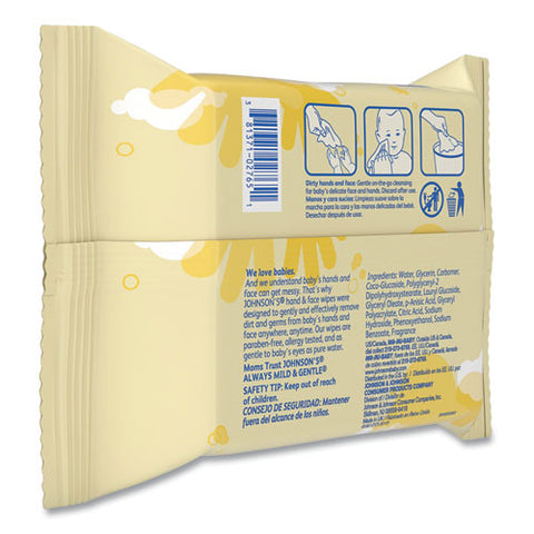 Hand And Body Wipes, Travel Pack, 1-ply, Nonwoven Fiber, 7.3 X 7.5, Unscented, White, 25 Wipes/pack