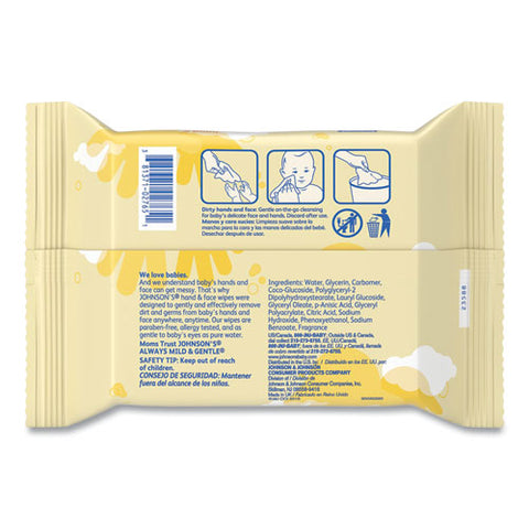 Hand And Body Wipes, Travel Pack, 1-ply, Nonwoven Fiber, 7.3 X 7.5, Unscented, White, 25 Wipes/pack