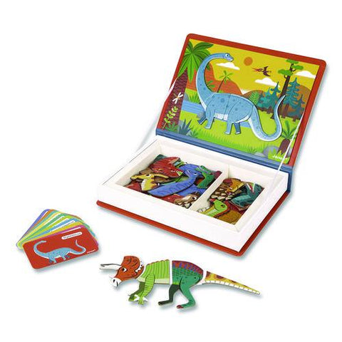 Magneti'books, Dinosaurs, 50 Pieces (10 Cards, 40 Magnetic Shapes), Ages 3 To 8 Years