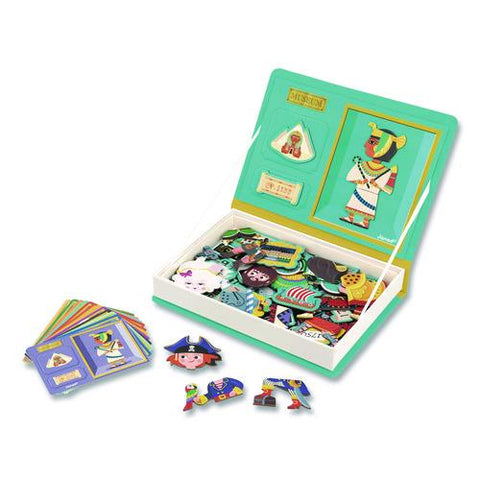 Magneti'books, History, 72 Pieces (12 Cards, 60 Magnetic Shapes), Ages 3 To 8