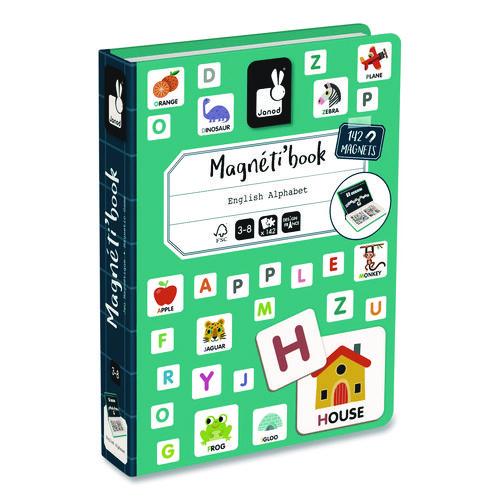 Magneti'books, Alphabet, 142 Pieces (26 Cards, 116 Magnetic Shapes), Ages 3 To 8