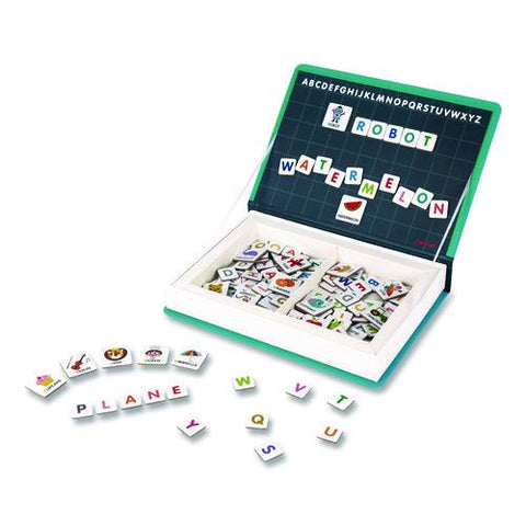 Magneti'books, Alphabet, 142 Pieces (26 Cards, 116 Magnetic Shapes), Ages 3 To 8