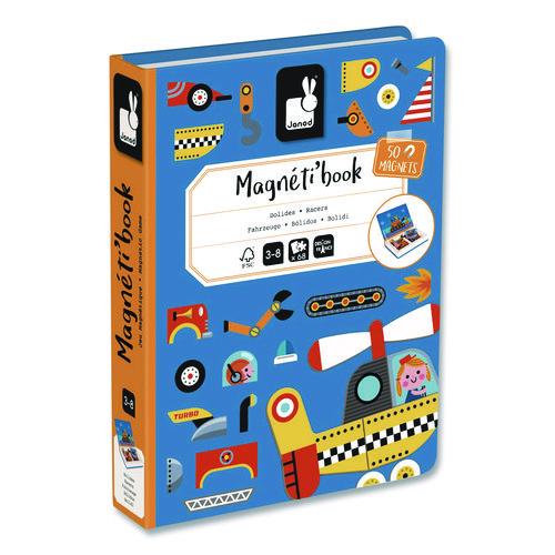 Magneti'books, Racers, 68 Pieces, (18 Cards, 50 Magnetic Shapes), Ages 3 To 8