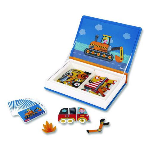 Magneti'books, Racers, 68 Pieces, (18 Cards, 50 Magnetic Shapes), Ages 3 To 8
