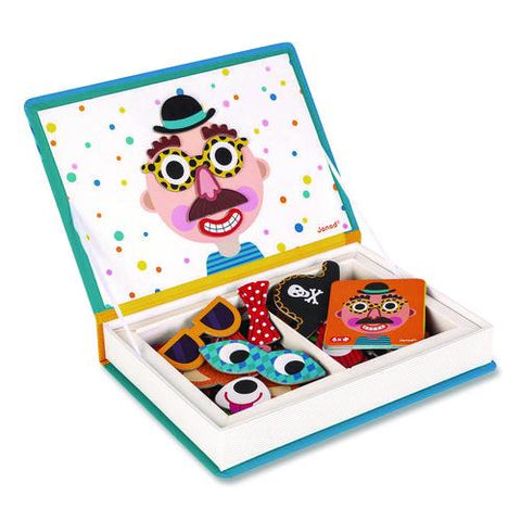 Magneti'books, Boy's Crazy Faces, 40 Pieces (10 Cards, 30 Magnetic Shapes), Ages 3 To 8