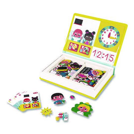 Magneti'books, Learn To Tell The Time, 91 Pieces (16 Cards, 75 Magnetic Shapes), Ages 3 To 8
