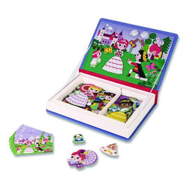 Magneti'books, Princesses, 62 Pieces (7 Cards, 55 Magnetic Shapes), Ages 3 To 8