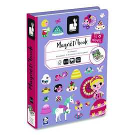 Magneti'books, Princesses, 62 Pieces (7 Cards, 55 Magnetic Shapes), Ages 3 To 8