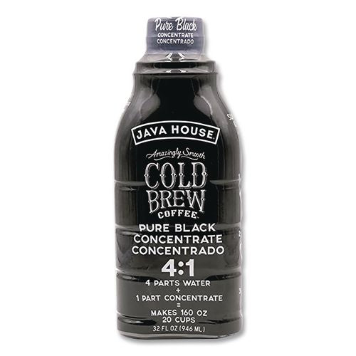 Cold Brew Coffee Concentrate, Pure Black, 32 Oz Bottle