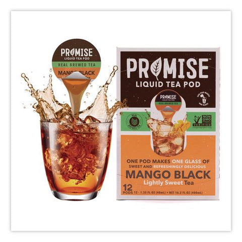 Promise Liquid Tea Pod, Mango Black, 1.35 Oz, 12/box