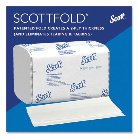 Pro Scottfold Towels, 1-ply, 7.8 X 12.4, White, 175 Towels/pack, 25 Packs/carton