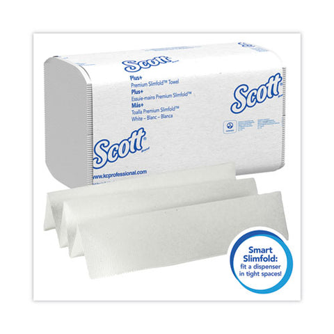 Slimfold Towels, 1-ply, 7.5 X 11.6, White, 90/pack, 24 Packs/carton