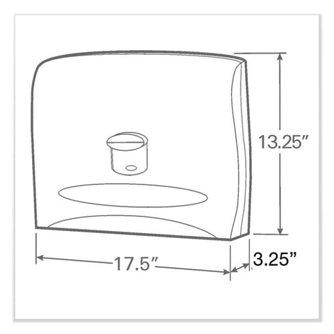 Personal Seat Cover Dispenser, 17.5 X 2.25 X 13.25, White