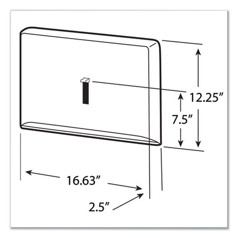 Personal Seat Cover Dispenser, 16.6 X 2.5 X 12.3, Stainless Steel