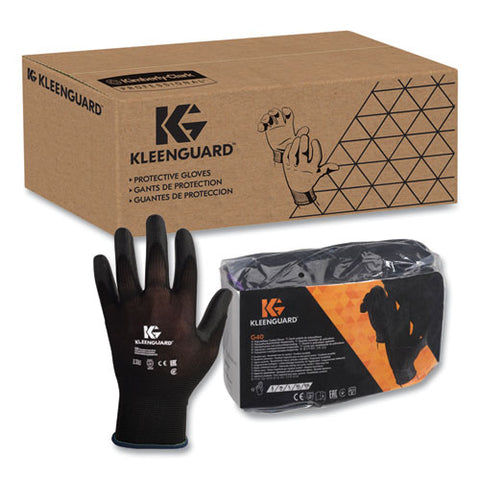 G40 Polyurethane Coated Gloves, Medium, Black, 12 Pairs/pack