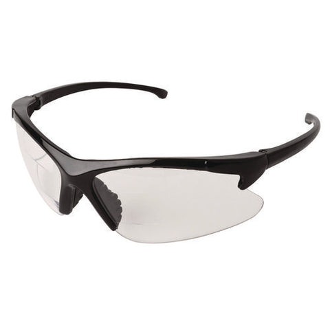 V60 30-06 Dual Readers Safety Glasses, Black Polycarbonate Frame, Clear Polycarbonate Lens, 6/box