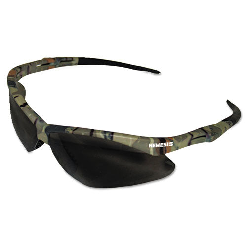 Nemesis Safety Glasses, Camo Frame, Smoke Anti-fog Lens