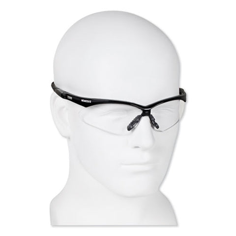 Nemesis Safety Glasses, Black Frame, Clear Lens