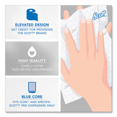 Pro Hard Roll Paper Towels With Elevated Scott Design For Scott Pro Dispenser, Blue Core Only, 1-ply, 1,150 Ft, 6 Rolls/ct