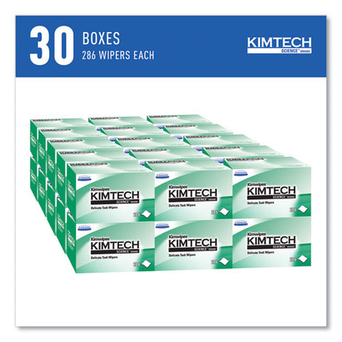 Kimwipes Delicate Task Wipers, 1-ply, 4.4 X 8.4, Unscented, White, 280/box, 30 Boxes/carton