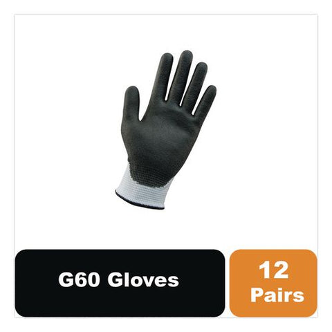 Kleenguard G60 Light-duty Polyurethane Coated Cut Resistant Gloves, 230 Mm Length, Medium/size 8, White/black, 12 Pairs