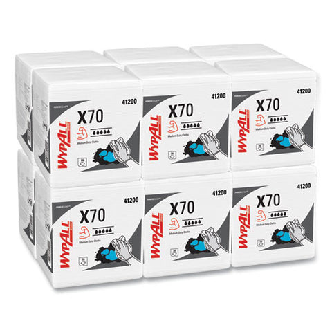 X70 Cloths, 1/4 Fold, 12.5 X 12, White, 76/pack, 12 Packs/carton