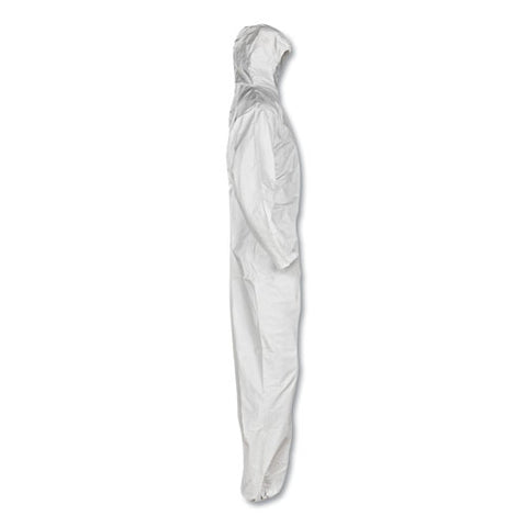 A30 Elastic-back And Cuff Hooded Coveralls, 2x-large, White, 25/carton