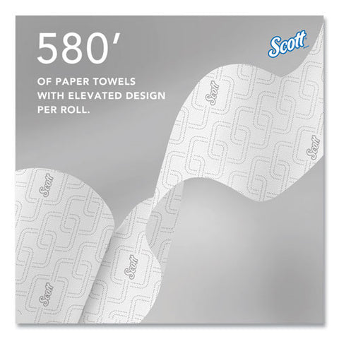 Slimroll Towels, 1-ply, 8" X 580 Ft, White/pink Core, Traditional Business, 6 Rolls/carton