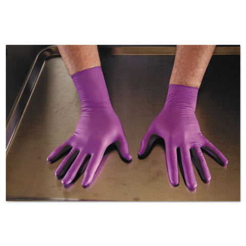 Purple Nitrile Exam Gloves, 310 Mm Length, Medium, Purple, 500/carton