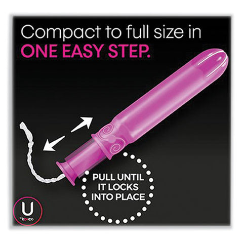 U By Kotex Click Compact Tampons, Super, 32/pack