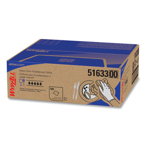 Heavy-duty Foodservice Cloths, 12.5 X 23.5, Blue, 100/carton