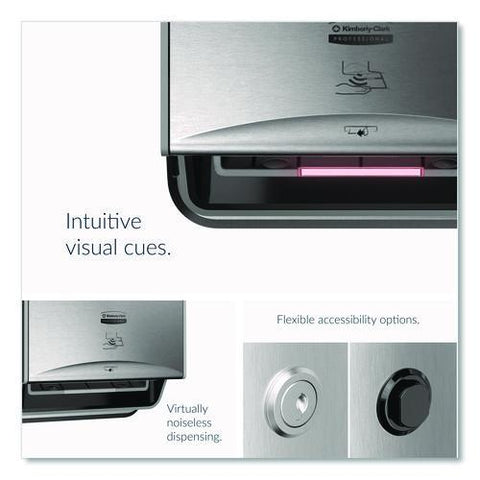 Icon Automatic Roll Towel Recessed Dispenser Housing, Without Trim Panel, Stainless Steel
