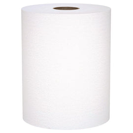 Universal 100% Recycled Fiber Hard Roll Paper Towels, 1-ply, 8" X 800 Ft, White, 6 Rolls/carton