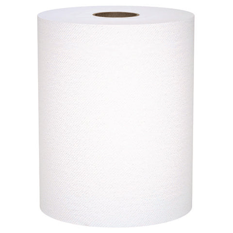 Universal 100% Recycled Fiber Hard Roll Paper Towels, 1-ply, 8" X 800 Ft, White, 6 Rolls/carton