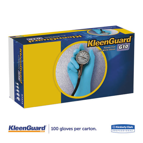 G10 Blue Nitrile Gloves, X-small, Blue, 100/box