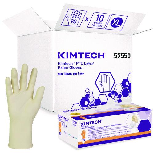 Pfe Latex Exam Gloves, Powder-free, 6.3 Mil, Natural, X-large, 1,000/carton