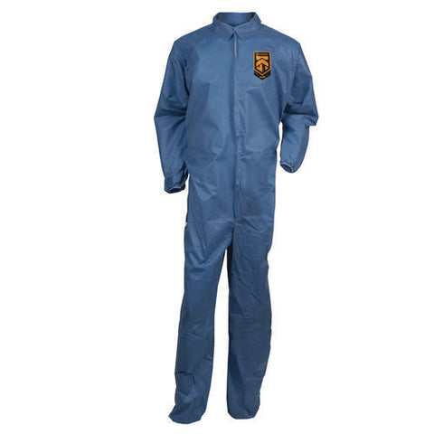 A20 Breathable Particle Protection Coveralls, Zip Front, Elastic Back, Wrists, Ankles, 3x-large, Blue, 20/carton