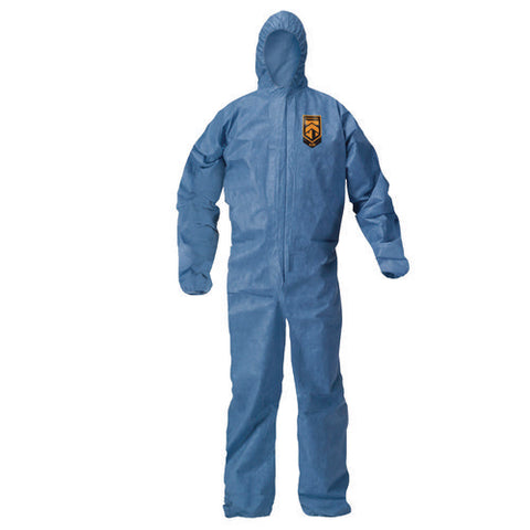 A20 Breathable Particle Protection Coveralls, Zip Front, Hood, Elastic Back, Wrists, Ankles, 2x-large, Blue, 24/carton