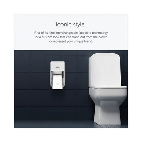 Icon Coreless Standard Roll Toilet Paper Dispenser, 7.18 X 13.37 X 7.06, White Mosaic