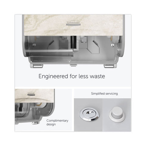 Icon Coreless Standard Roll Toilet Paper Dispenser, 8.43 X 13 X 7.25. Warm Marble