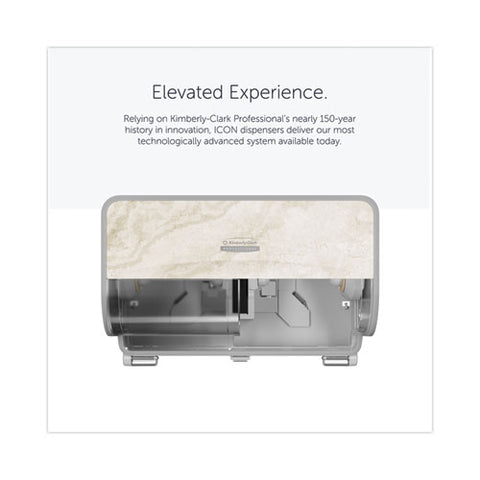 Icon Coreless Standard Roll Toilet Paper Dispenser, 8.43 X 13 X 7.25. Warm Marble
