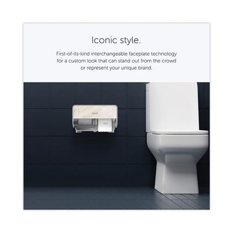 Icon Coreless Standard Roll Toilet Paper Dispenser, 8.43 X 13 X 7.25. Warm Marble