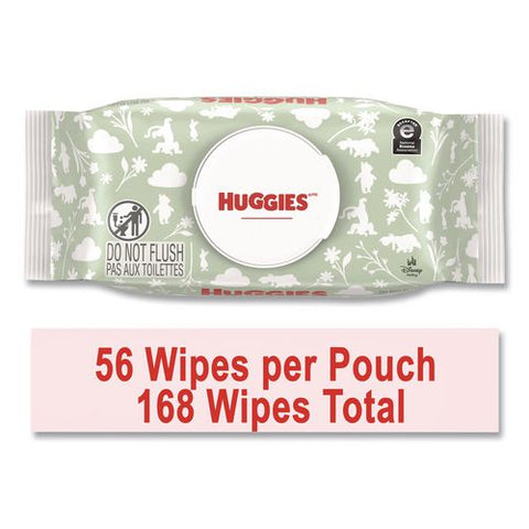Natural Care Sensitive Baby Wipes, 1-ply, 6.6 X, 7.7, Unscented, Disney Design, 56 Wipes/ez Pull Pouch, 3 Pouches/pack