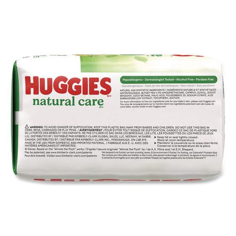Natural Care Sensitive Baby Wipes, 6.6 X 6.86, Unscented, White, 56 Wipes/pack, 3 Packs/carton