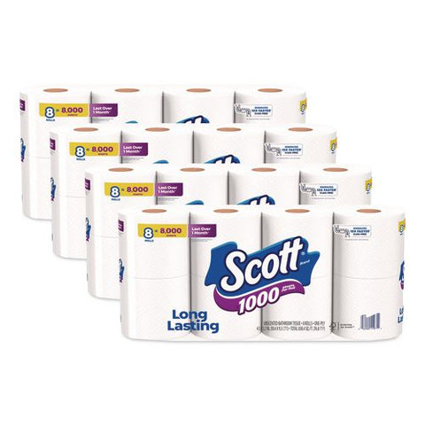1000 Bathroom Tissue, Septic Safe, 1-ply, White, 1,000 Sheet/roll, 32 Rolls/carton