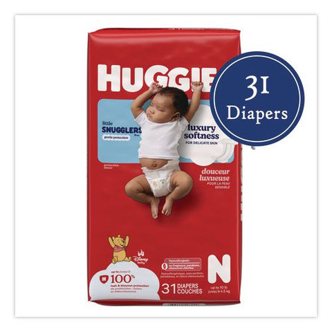 Little Snugglers Baby Diapers, Size Newborn To 10 Lbs, Disney Design, 31/pack
