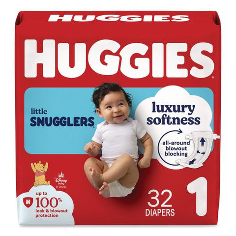 Little Snugglers Baby Diapers, Size 1, 8 Lbs To 14 Lbs, Disney Design, 32/pack